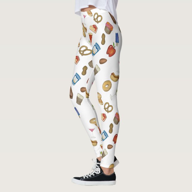 New York City Feinschmecker Classic NYC Food Leggi Leggings (Links)