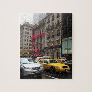 New York City Fifth Avenue Taxi Fotografie NYC Puzzle
