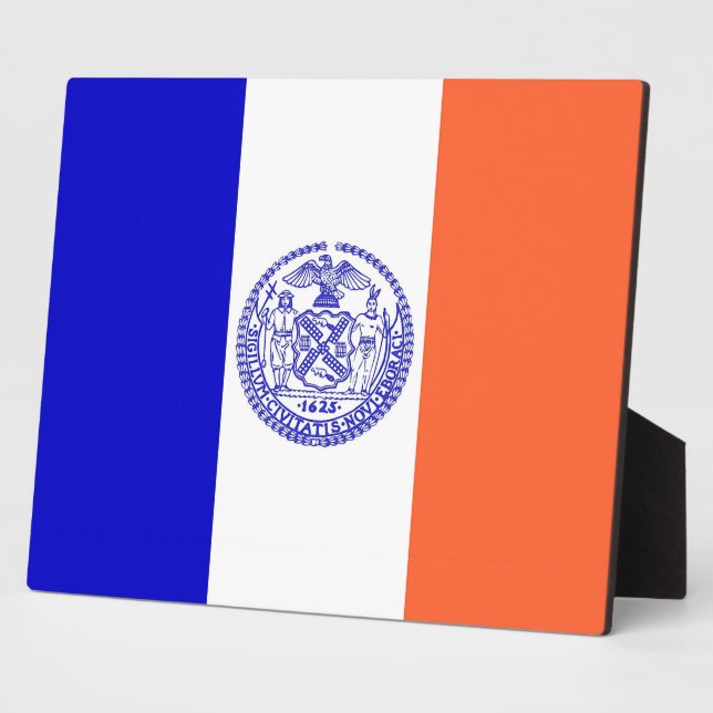 New York City Flag Plaque Fotoplatte (Seite)