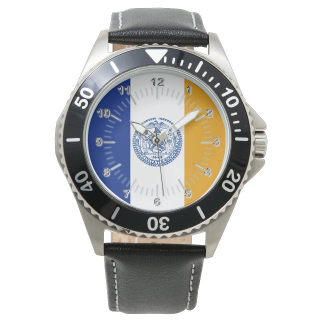 New York City Flag Watch Armbanduhr (Vorderseite)