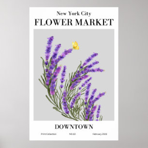New York City Flower Market Downtown Poster