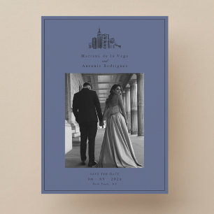 New York City Foto Hochzeit Save-the-Date-Karte Einladung