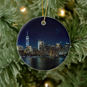 New York City Freedom Tower Skyline Keramik Ornament