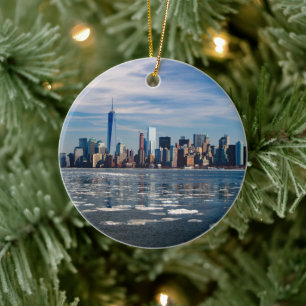 New York City Freedom Tower Skyline Keramik Ornament