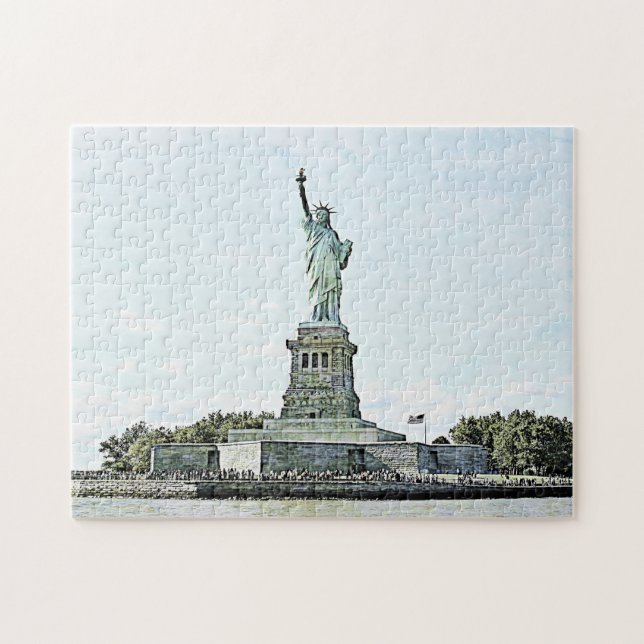New York City - Freiheitsstatue Puzzle (Horizontal)