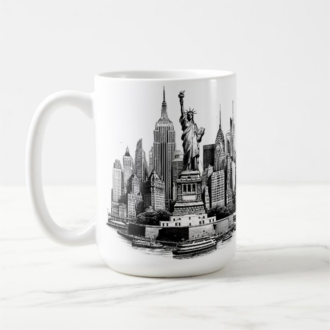 New York City Gebäude Architektur Kunst Kaffeetasse (Links)