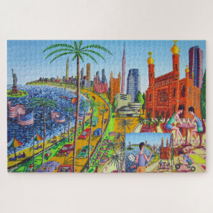 New York City Gemälde Raphael Perez Puzzle