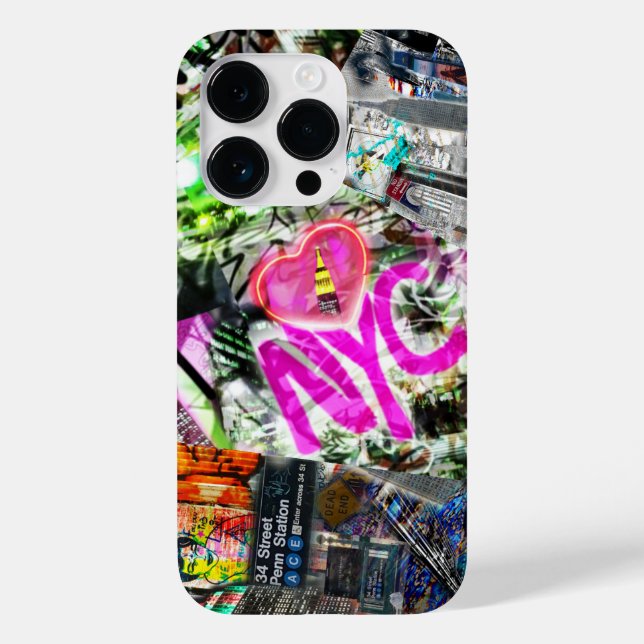 New York City Graffiti Empire State iPhone Case (Rückseite)