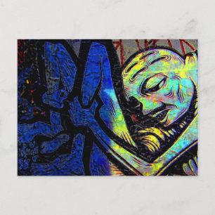 New York City Graffiti Street Foto Postkarte