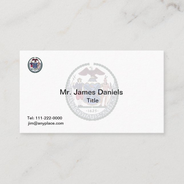 New York City Great Siegel Visitenkarte (Vorderseite)