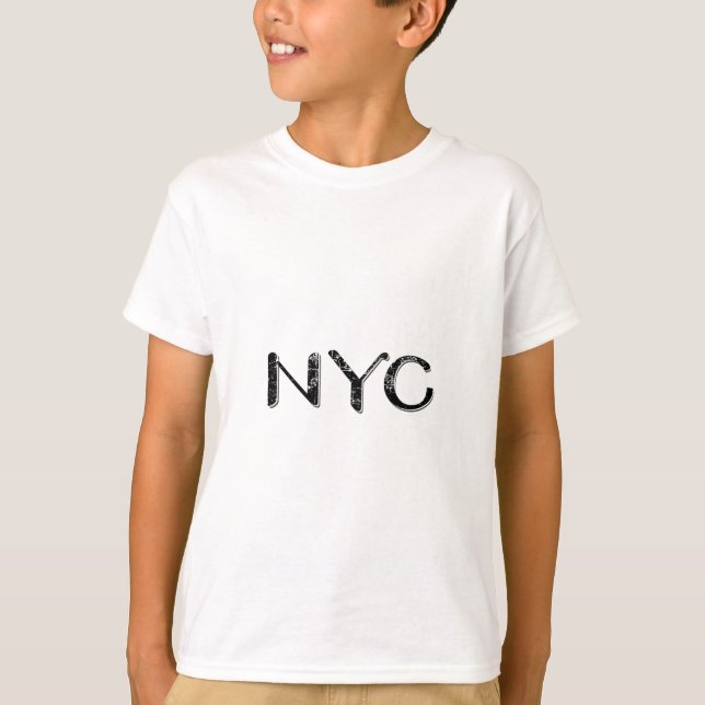 New York City Grunge Text T-Shirt (Vorderseite)