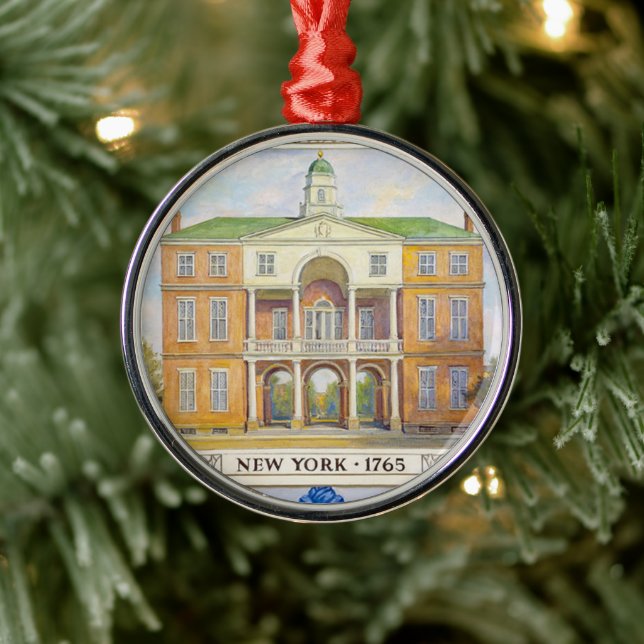 New York City Hall 1765 Ornament Aus Metall (Baum)