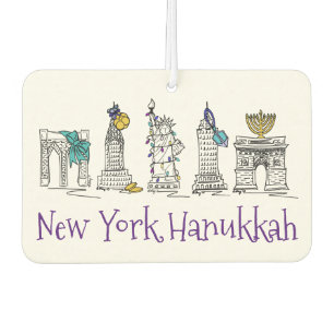 New York City Hanukkah NYC Jüdischer Holiday Chanu Autolufterfrischer