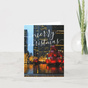 New York City Holiday Lights Frohe Weihnachtskarte Feiertagskarte