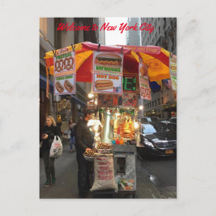 New York City Hot Dog Stand Postkarte