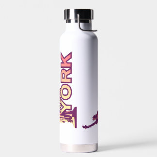 "New York City", "I Liebe New York", Custom Design Trinkflasche