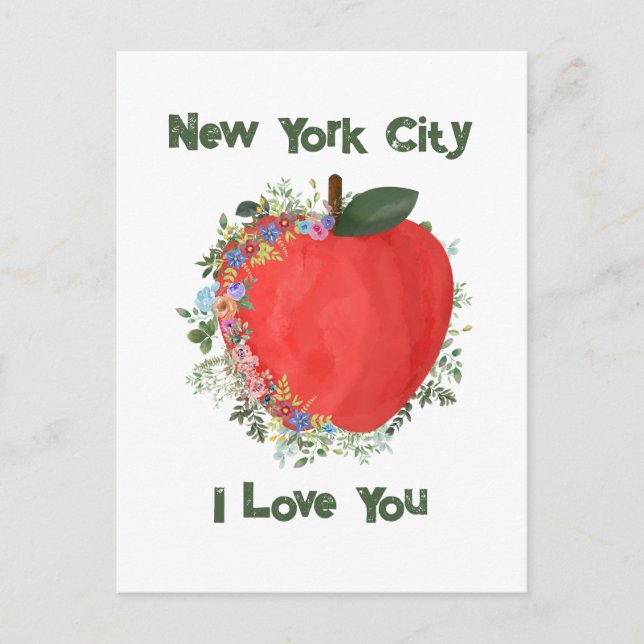 New York City I LIEBE YOU Big Apple Postkarte (Vorderseite)