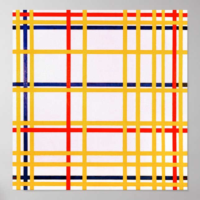 New York City I | Piet Mondrian | Poster (Vorne)