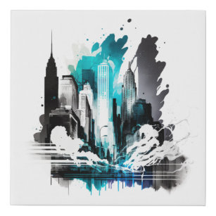 New York City Imitate Canvas Print Künstlicher Leinwanddruck