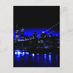 New York City in Blue Postkarte