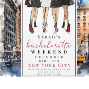 New York City Junggesellinnen-Wochenende-Itinerary Einladung