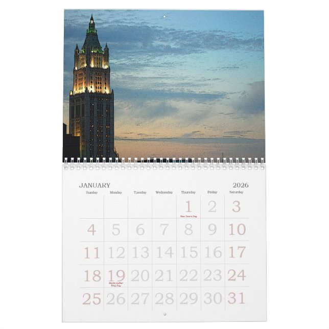New York City Kalender (Jan 2026)
