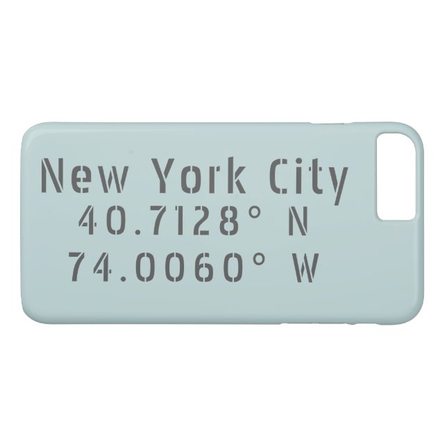 New York City Latitude & Longitude Case-Mate iPhone Hülle (Rückseite (Horizontal))