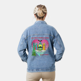 New York City Lights Fun Denim Jacket Jeansjacke