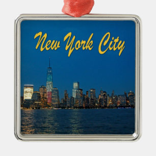 New York City Lights Silbernes Ornament
