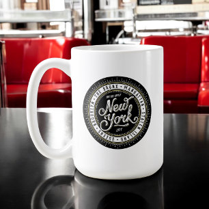 New York City Logo mit Boroughs Kaffeetasse
