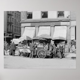 New York City Lunch Carts, 1906. Vintages Foto Poster