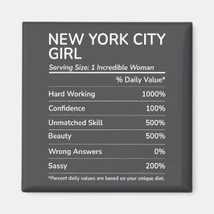 New York City Mädchen Lustiges New York Heimatstad Magnet