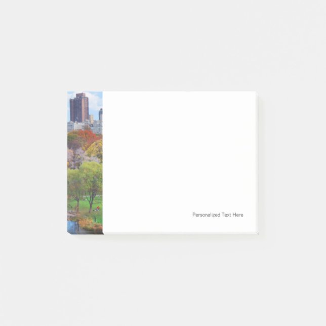 New York City Manhattan Central Park Panorama Post-it Klebezettel (Vorderseite)