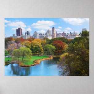 New York City Manhattan Central Park Panorama Poster