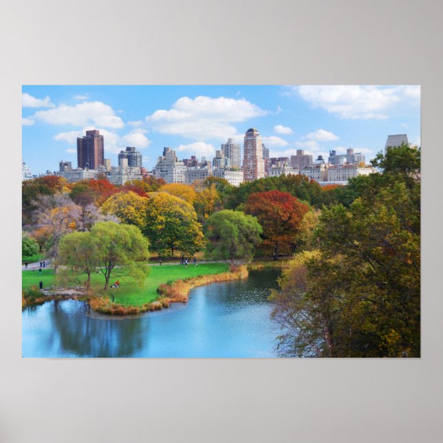 New York City Manhattan Central Park Panorama Poster (Vorne)