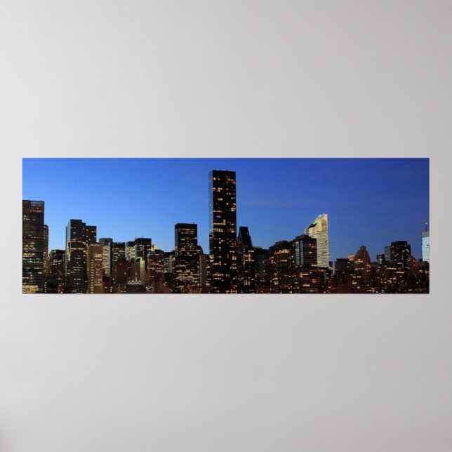 New York City Manhattan Night Poster (Vorne)