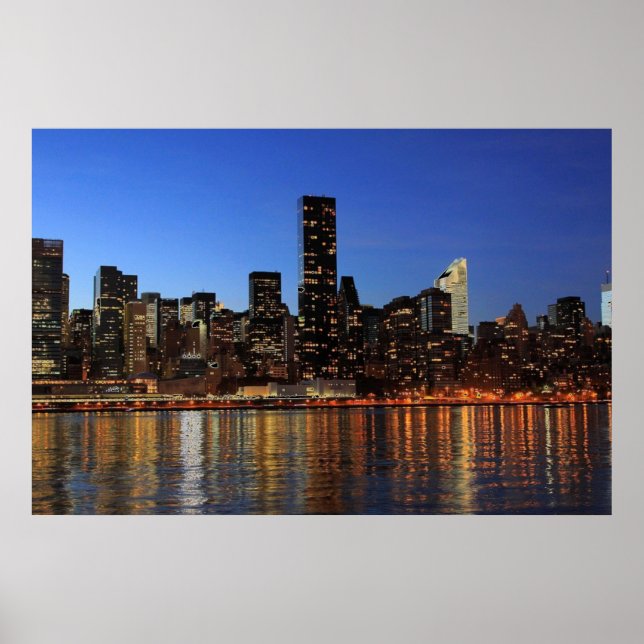 New York City Manhattan Night Poster (Vorne)