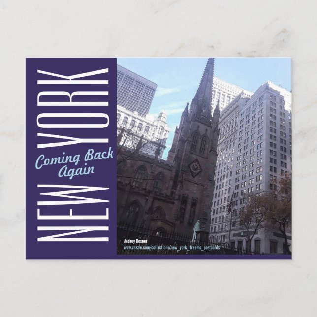 New York City-Manhattan Postkarte (Vorderseite)