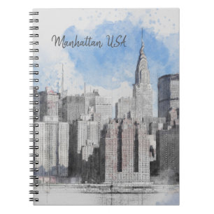 New York City Manhattan Skyline Notizblock