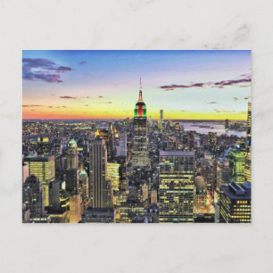 New York City Manhattan Skyline Postkarte