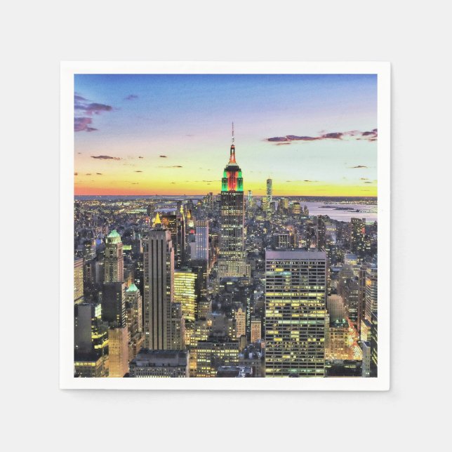 New York City Manhattan Skyline Serviette (Vorderseite)