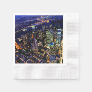 New York City, Manhattan, USA Stadtbild bei Nacht Serviette