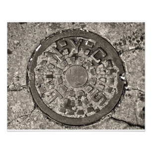 New York City Manhole Cover Fotodruck