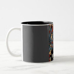 New York City Map - Colorful Earthtone Abstrakt Ar Zweifarbige Tasse