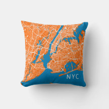 New York City Map | NYC | Orange & Blue