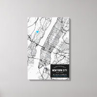 New York City Map + Ort markieren
