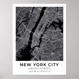 New York City Map Poster