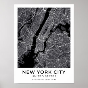New York City Map Poster