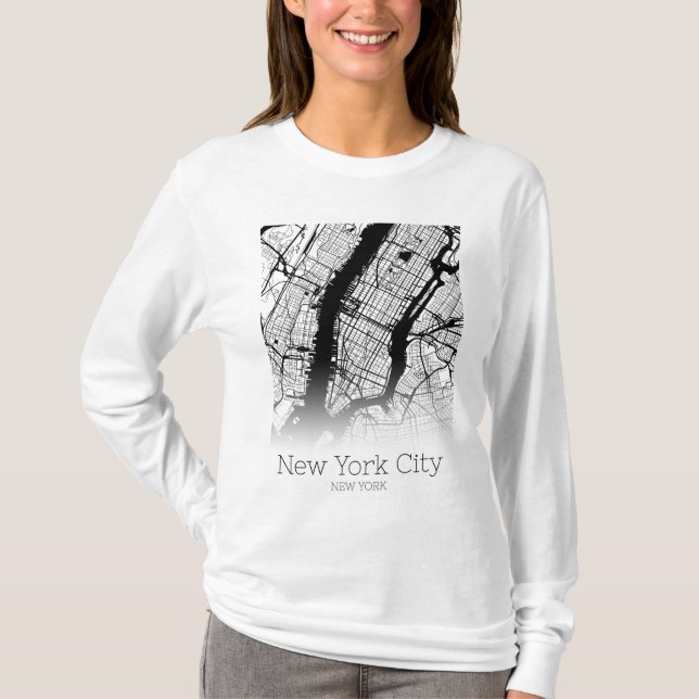 New York City Map T-Shirt (Vorderseite)