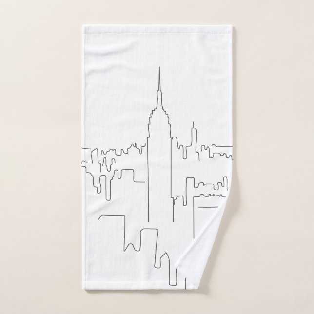 New York City Minimal Line Badhandtuch Set (Handtuch)